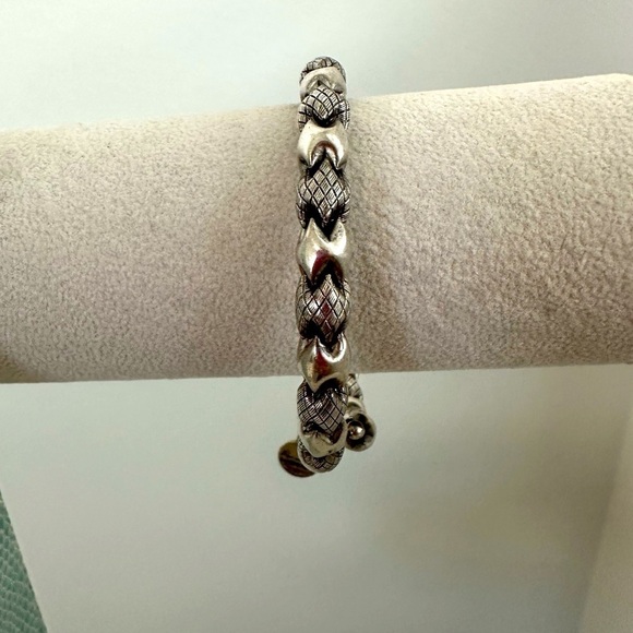 Alex and Ani Silver Bracelet With Three Charms - Picture 4 of 5